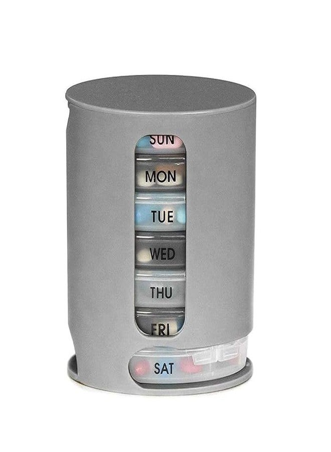 ODMART Pill Organizer 7 Days Weekly Tablet Storage Box - Pill Pro Medicine Dispenser with 7 Portable Trays, Each with 4 Compartments - Daily Pill/Vitamin Organizer for Travel & Home Use - Image 1